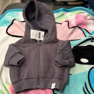 Cotton On Quilted Hoodie in Charcoal